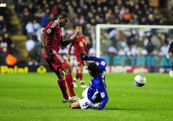 Marvin Elliott Foul by Patrick van Aanholt: Leicester City vs. Bristol City Championship Clash (18 / 02 / 2011)