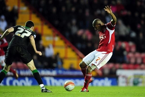 Marvin Elliott's Blocked Shot: Bristol City vs. Nottingham Forest in Championship (17 / 12 / 2011)