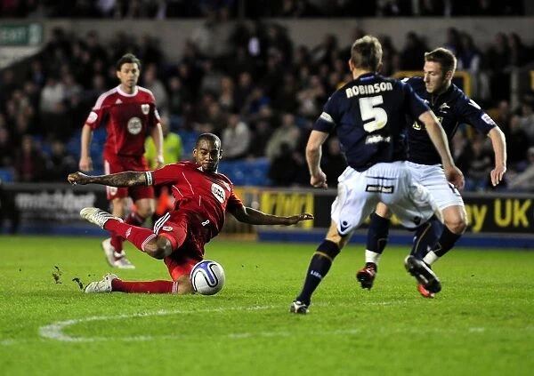 Marvin Elliott's Sliding Effort: Millwall vs. Bristol City, Championship 2011