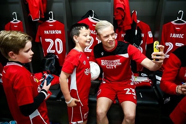 Mascots in the Bristol City Dressing Room Before the Match against Barnsley, 2017