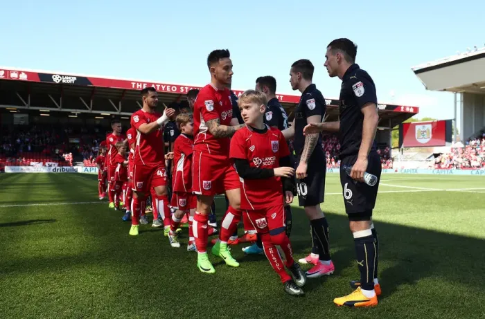 Framed Print : Mascots Lead the Way: Bristol City vs Barnsley, Sky Bet Championship Framed Print : Mascots Lead the Way: Bristol City vs Barnsley, Sky Bet Championship