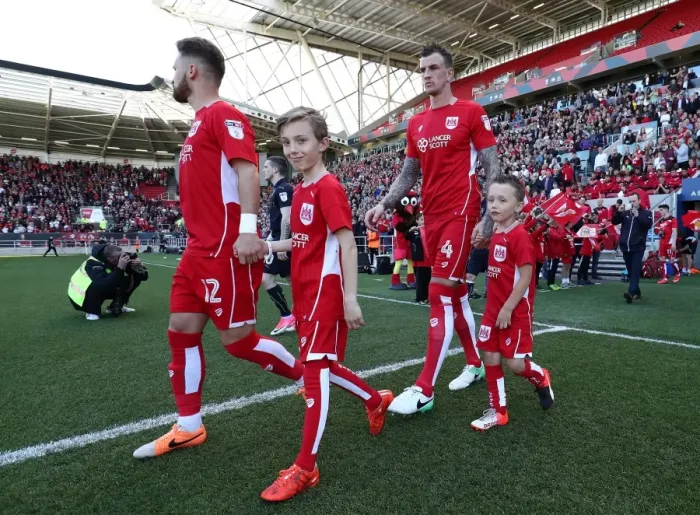 Framed Print : Mascots Lead the Way: Sky Bet Championship Clash between Bristol City and Barnsley at Ashton Gate