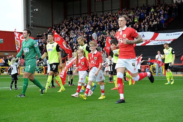 Mascots Leading the Way: Bristol City vs Oldham Athletic, Ashton Gate, 2014