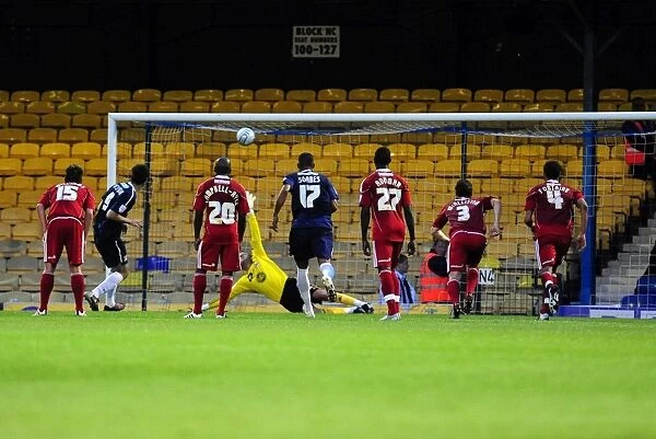 Matt Paterson Scores Penalty for Southend United Against Bristol City - Carling Cup Clash, August 2010