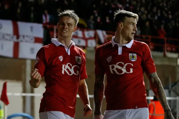 Framed Print : Matt Smith Scores the Opener: Bristol City Takes the Lead in Johnstones Paint Trophy Final Against Gillingham