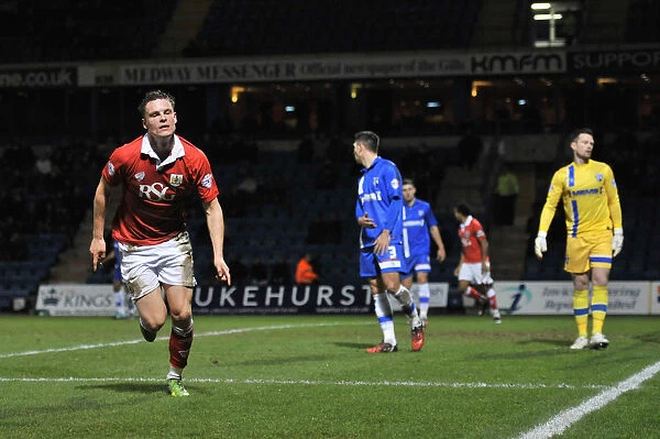 Matt Smith Scores His Second Goal: Bristol City's Victory in the Johnstone's Paint Trophy Area Final Against Gillingham