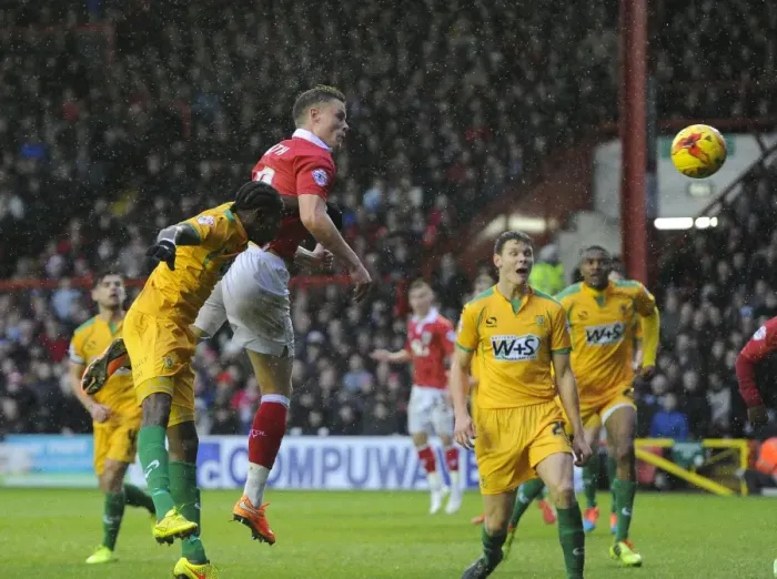 Framed Print : Matt Smith Scores: Thrilling Moment as Bristol City Takes the Lead Against Yeovil Town, 26 December 2014 Framed Print : Matt Smith Scores: Thrilling Moment as Bristol City Takes the Lead Against Yeovil Town, 26 December 2014