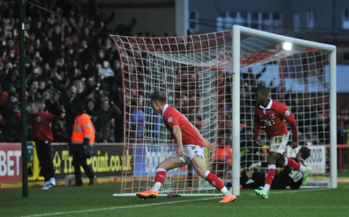 Framed Print : Matt Smith's Euphoric Goal: Bristol City's Triumph over Yeovil Town (December 2014) Framed Print : Matt Smith's Euphoric Goal: Bristol City's Triumph over Yeovil Town (December 2014)
