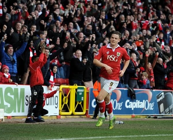 Matt Smith's Exuberant Goal Celebration: A Highlight from Bristol City vs. Sheffield United (February 14, 2015)