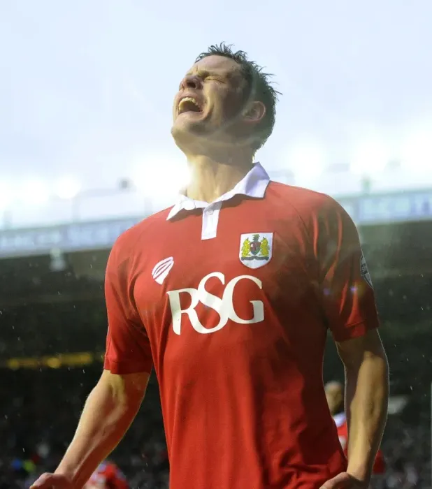 Framed Print : Matt Smith's Goal Celebration: Bristol City vs. Yeovil Town, 2014 Framed Print : Matt Smith's Goal Celebration: Bristol City vs. Yeovil Town, 2014