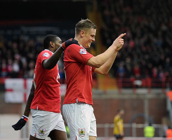 Matt Smith's Thrilling Goal Celebration: Bristol City vs. Sheffield United (Februel 14, 2015)