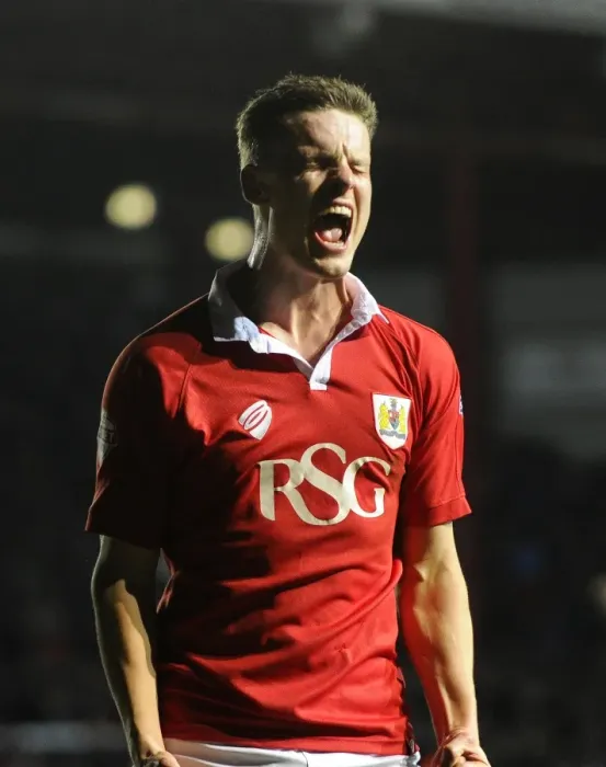 Framed Print : Matt Smith's Thrilling Goal Celebration: A Moment to Remember at Ashton Gate (Bristol City vs Port Vale, Sky Bet League One, February 2015) Framed Print : Matt Smith's Thrilling Goal Celebration: A Moment to Remember at Ashton Gate (Bristol City vs Port Vale, Sky Bet League One, February 2015)