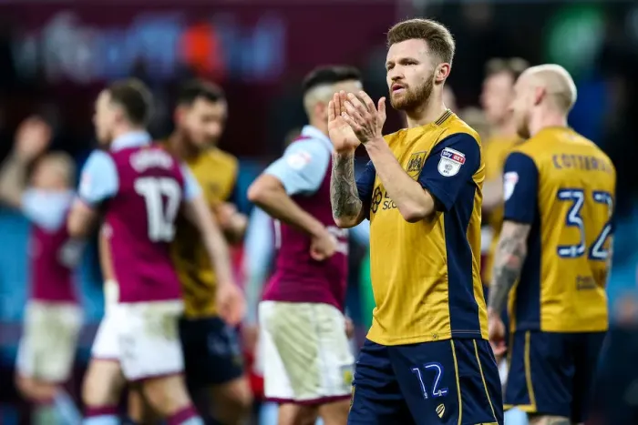 Framed Print : Matt Taylor's Heartfelt Thanks to Bristol City Fans after Aston Villa Defeat
