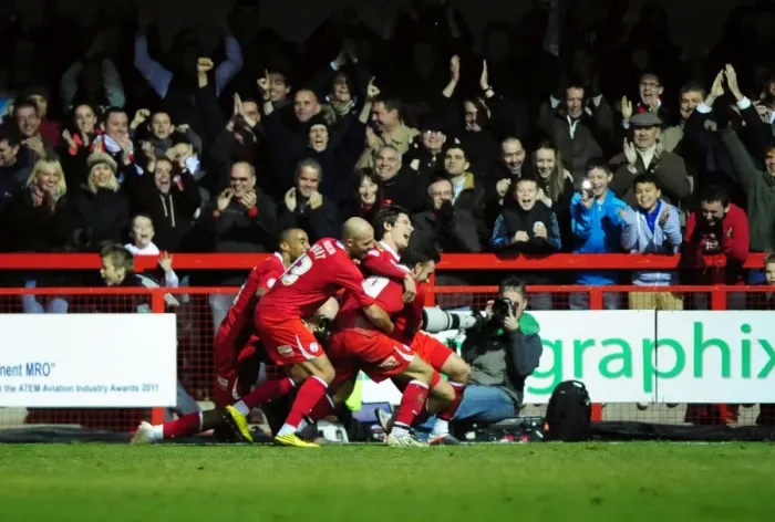 Framed Print : Matt Tubbs Stuns Bristol City: Crawley Town's FA Cup Upset with Winning Goal (07 / 01 / 2012) Framed Print : Matt Tubbs Stuns Bristol City: Crawley Town's FA Cup Upset with Winning Goal (07 / 01 / 2012)