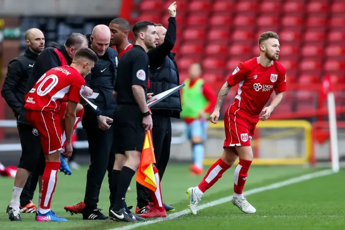 Framed Print : Matty Taylor's Return: Bristol City vs Rotherham United, 04-02-2017