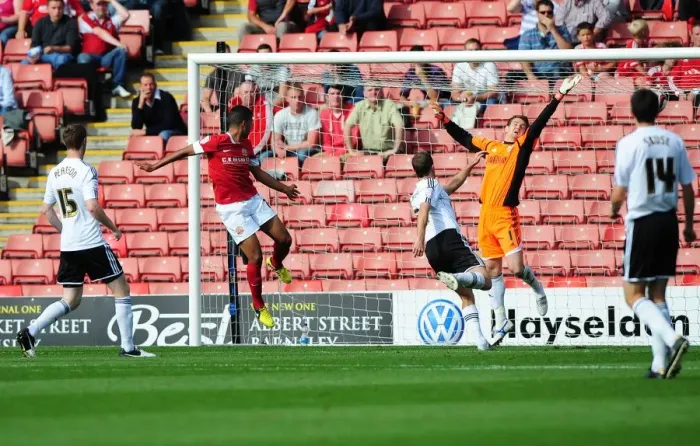 Framed Print : Mellis Scores the Decisive Goal: Barnsley vs. Bristol City, Championship 2012