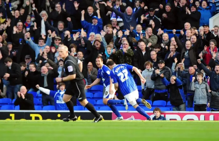 Framed Print : Michael Chopra's Goal Celebration: Ipswich Town vs. Bristol City, March 3, 2012