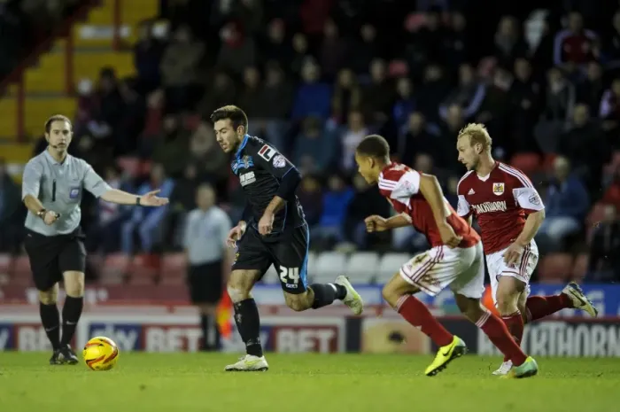 Framed Print : Michael Doughty in Action: Bristol City vs Stevenage, Sky Bet League One Framed Print : Michael Doughty in Action: Bristol City vs Stevenage, Sky Bet League One