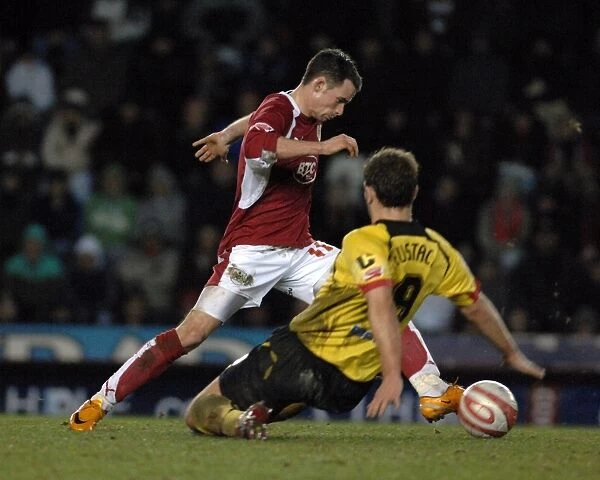 Michael McIndoe in Action: Bristol City vs. Watford - Intense Football Showdown