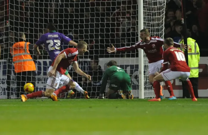Framed Print : Michael's Triumph: Swindon Town vs. Bristol City, 15th November 2014