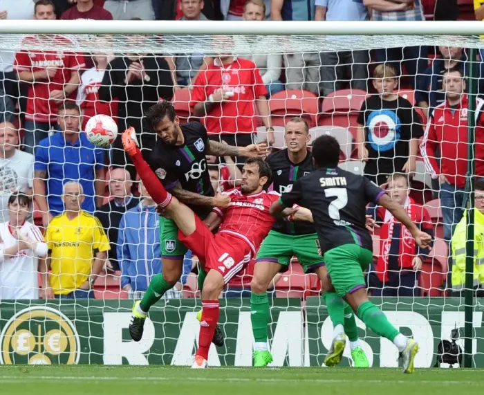 Framed Print : Middlesbrough's Stewart Downing Goal Disallowed: High Foot on Marlon Pack (Bristol City vs Middlesbrough, Sky Bet Championship, 2015) Framed Print : Middlesbrough's Stewart Downing Goal Disallowed: High Foot on Marlon Pack (Bristol City vs Middlesbrough, Sky Bet Championship, 2015)
