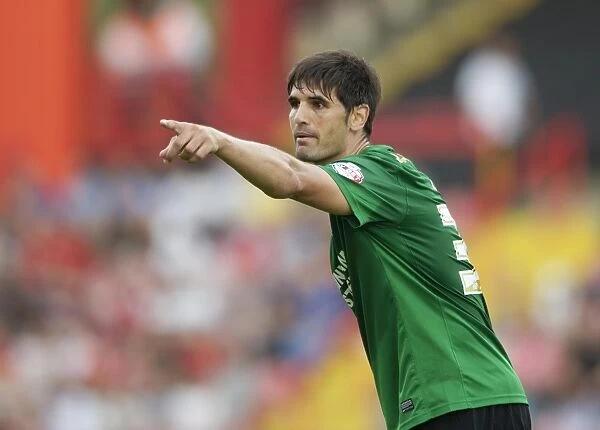 Miguel Angel Llera of Scunthorpe United Concentrates during Sky Bet League One Match: Bristol City vs Scunthorpe United