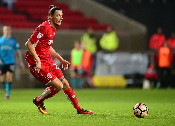 Milan Djuric in Action for Bristol City vs Fleetwood Town, FA Cup Third Round, Ashton Gate