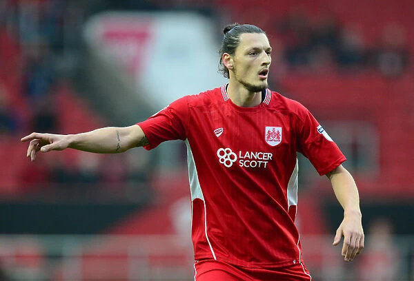 Milan Djuric in Action: FA Cup Third Round Clash between Bristol City and Fleetwood Town