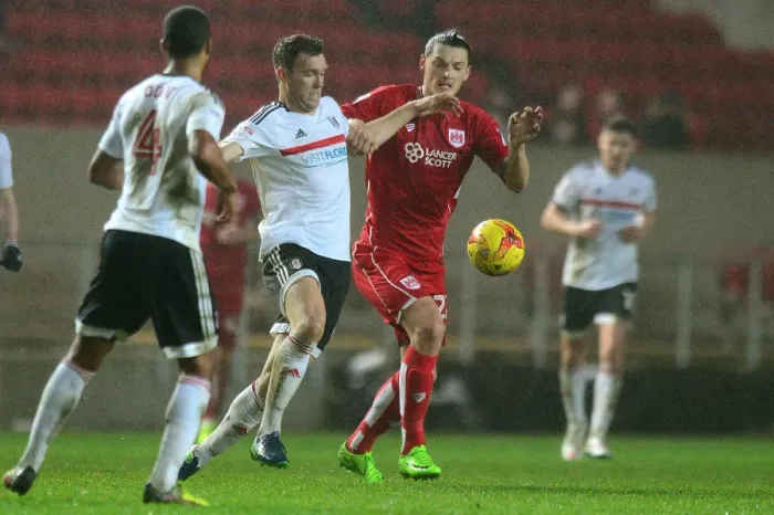 Framed Print : Milan Djuric Battles for the Ball: Bristol City vs Fulham, Sky Bet Championship, 2017 Framed Print : Milan Djuric Battles for the Ball: Bristol City vs Fulham, Sky Bet Championship, 2017