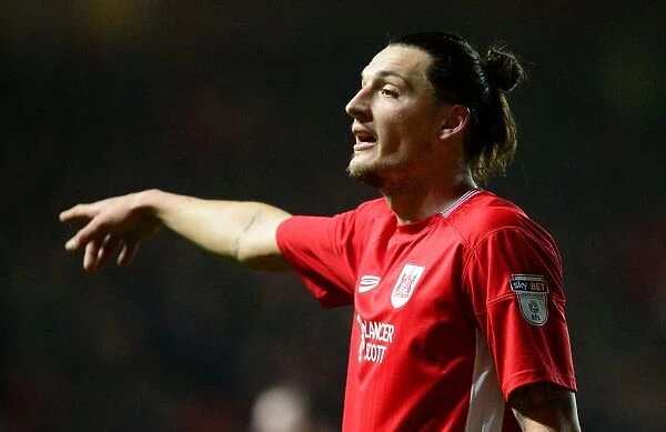 Milan Djuric of Bristol City in Action Against Fulham, 2017