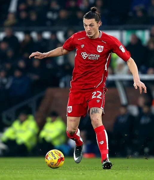 Milan Djuric Charges Forward: Derby County vs. Bristol City, Sky Bet Championship