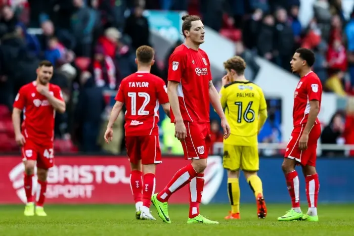 Framed Print : Milan Djuric's Disappointment: Bristol City Slip into Relegation Zone After 0-0 Draw with Burton Albion