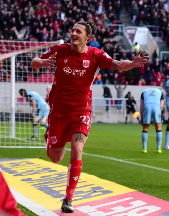 Framed Print : Milan Djuric's Epic Goal Celebration: A Thrilling Moment at Ashton Gate (Bristol City vs Rotherham United, Sky Bet Championship - February 4, 2017) Framed Print : Milan Djuric's Epic Goal Celebration: A Thrilling Moment at Ashton Gate (Bristol City vs Rotherham United, Sky Bet Championship - February 4, 2017)