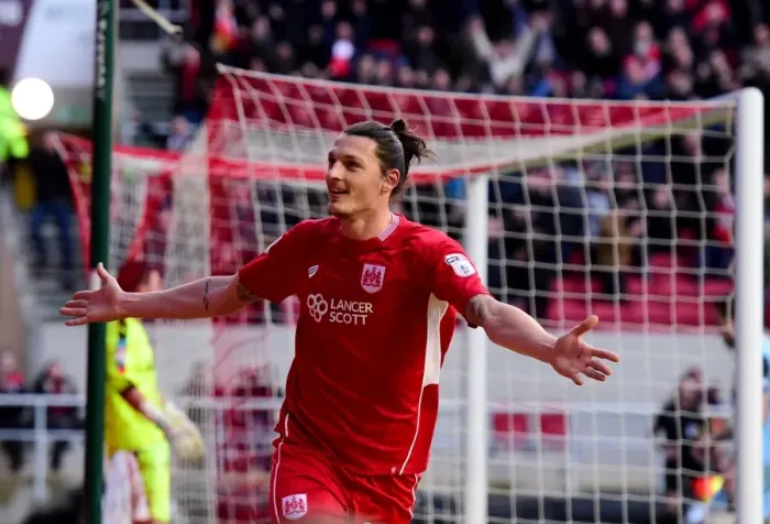 Framed Print : Milan Djuric's Euphoric Goal Celebration: A Thrilling Moment at Ashton Gate (Sky Bet Championship: Bristol City vs Rotherham United, February 4, 2017) Framed Print : Milan Djuric's Euphoric Goal Celebration: A Thrilling Moment at Ashton Gate (Sky Bet Championship: Bristol City vs Rotherham United, February 4, 2017)