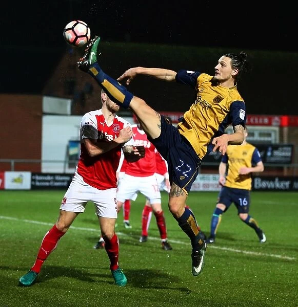 Milan Djuric's Stretch for Goal: Fleetwood Town vs. Bristol City FA Cup Replay