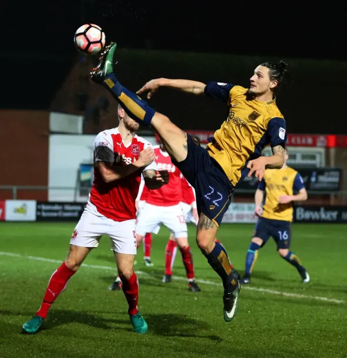 Framed Print : Milan Djuric's Stretch for Goal: Fleetwood Town vs. Bristol City FA Cup Replay Framed Print : Milan Djuric's Stretch for Goal: Fleetwood Town vs. Bristol City FA Cup Replay