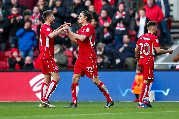 Milan Djuric's Thrilling Goal Celebration: Bristol City's Victory Moment vs Rotherham United (Feb 2017)