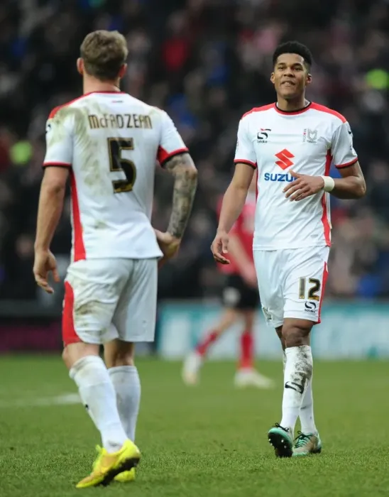 Framed Print : MK Dons vs. Bristol City: A Battle at Stadium MK, February 7, 2015