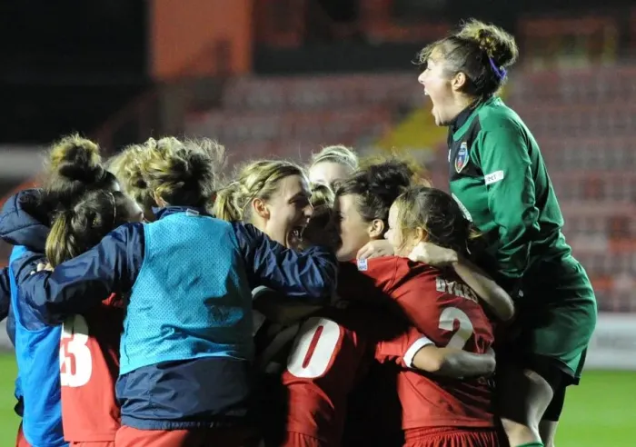 Framed Print : Nail-Biting Victory: Bristol Academy Stuns FC Barcelona at Ashton Gate Framed Print : Nail-Biting Victory: Bristol Academy Stuns FC Barcelona at Ashton Gate