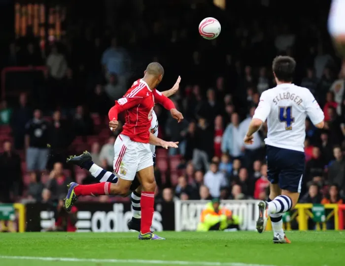 Framed Print : Narrowly Missed: Danny Haynes Headers Against Preston North End (Bristol City vs. Preston North End, Championship, 06 / 11 / 2010) Framed Print : Narrowly Missed: Danny Haynes Headers Against Preston North End (Bristol City vs. Preston North End, Championship, 06 / 11 / 2010)