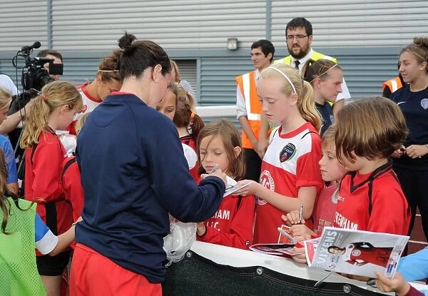 Natalia Pablos Sanchon Signs Autographs at Bristol Academy Women's Match Against Manchester City, 2014