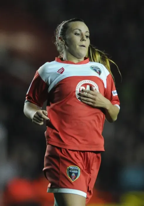 Framed Print : Natasha Harding in Action: Women's Champions League: Bristol Academy vs. FC Barcelona Framed Print : Natasha Harding in Action: Women's Champions League: Bristol Academy vs. FC Barcelona