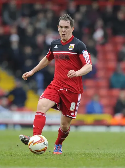 Framed Print : Neil Kilkenny in Action: Bristol City vs. Middlesbrough, Npower Championship 2013