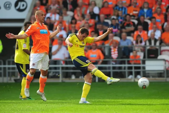 Framed Print : Neil Kilkenny's Close Call: Blackpool vs. Bristol City, League Cup 2011 Framed Print : Neil Kilkenny's Close Call: Blackpool vs. Bristol City, League Cup 2011