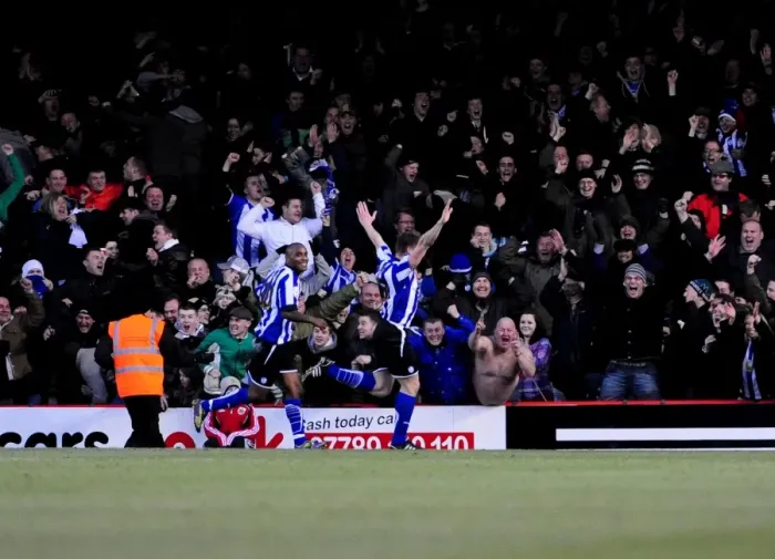 Framed Print : Neil Mellor's Euphoric Moment: Bristol City's Historic FA Cup Upset Over Sheffield Wednesday (08 / 01 / 2011) Framed Print : Neil Mellor's Euphoric Moment: Bristol City's Historic FA Cup Upset Over Sheffield Wednesday (08 / 01 / 2011)