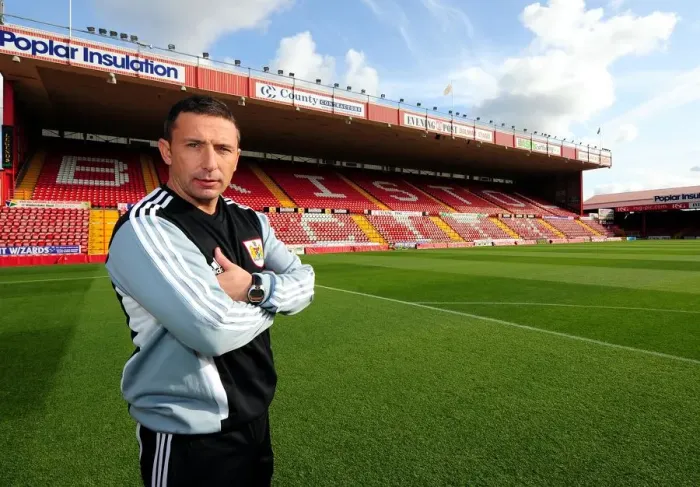 Framed Print : New Beginnings: Derek McInnes Takes Charge at Bristol City Football Club, Ashton Gate Stadium (2011) Framed Print : New Beginnings: Derek McInnes Takes Charge at Bristol City Football Club, Ashton Gate Stadium (2011)