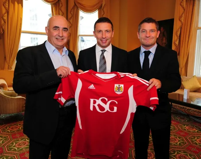 Framed Print : New Management Team Takes Charge: McInnes, Sexstone, and Docherty at Ashton Gate (2011) Framed Print : New Management Team Takes Charge: McInnes, Sexstone, and Docherty at Ashton Gate (2011)