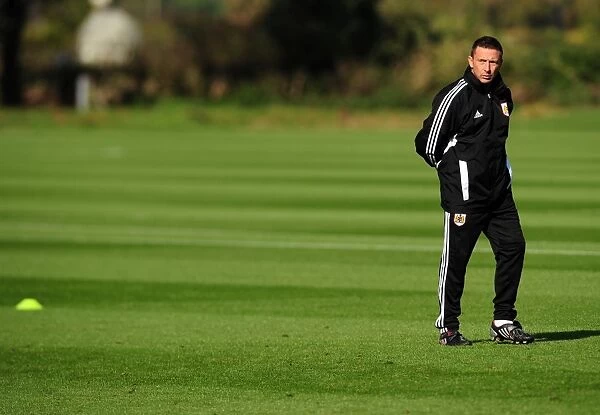New Manager Derek McInnes Begins Training with Bristol City at Ashton Gate Stadium (October 2011)