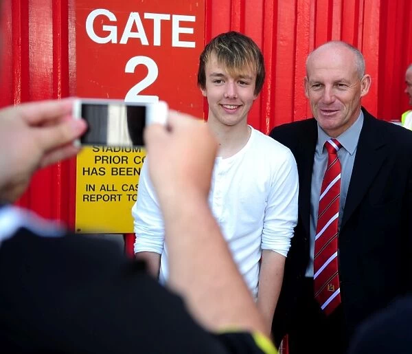 New Manager Steve Coppell Embraces Ecstatic Bristol City Fans at Ashton Gate Stadium, 2010