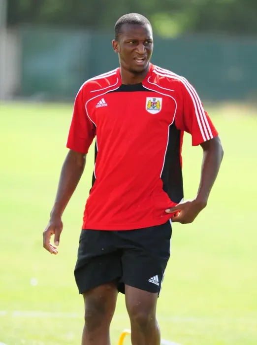 Framed Print : New Signing Kalifa Cisse Kicks Off Pre-Season Training with Bristol City FC
